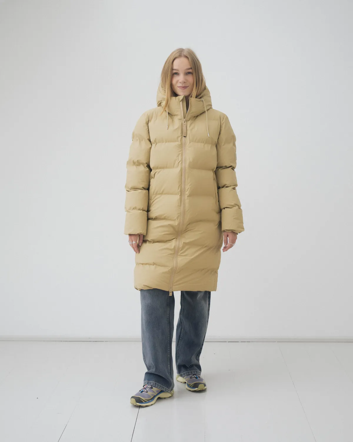 Alta Long Puffer Jacket W3T4 - Sand