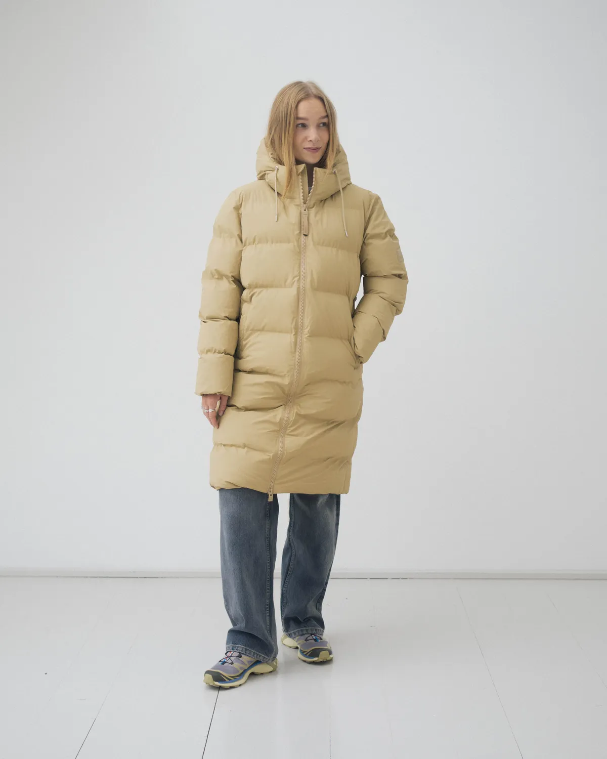 Alta Long Puffer Jacket W3T4 - Sand