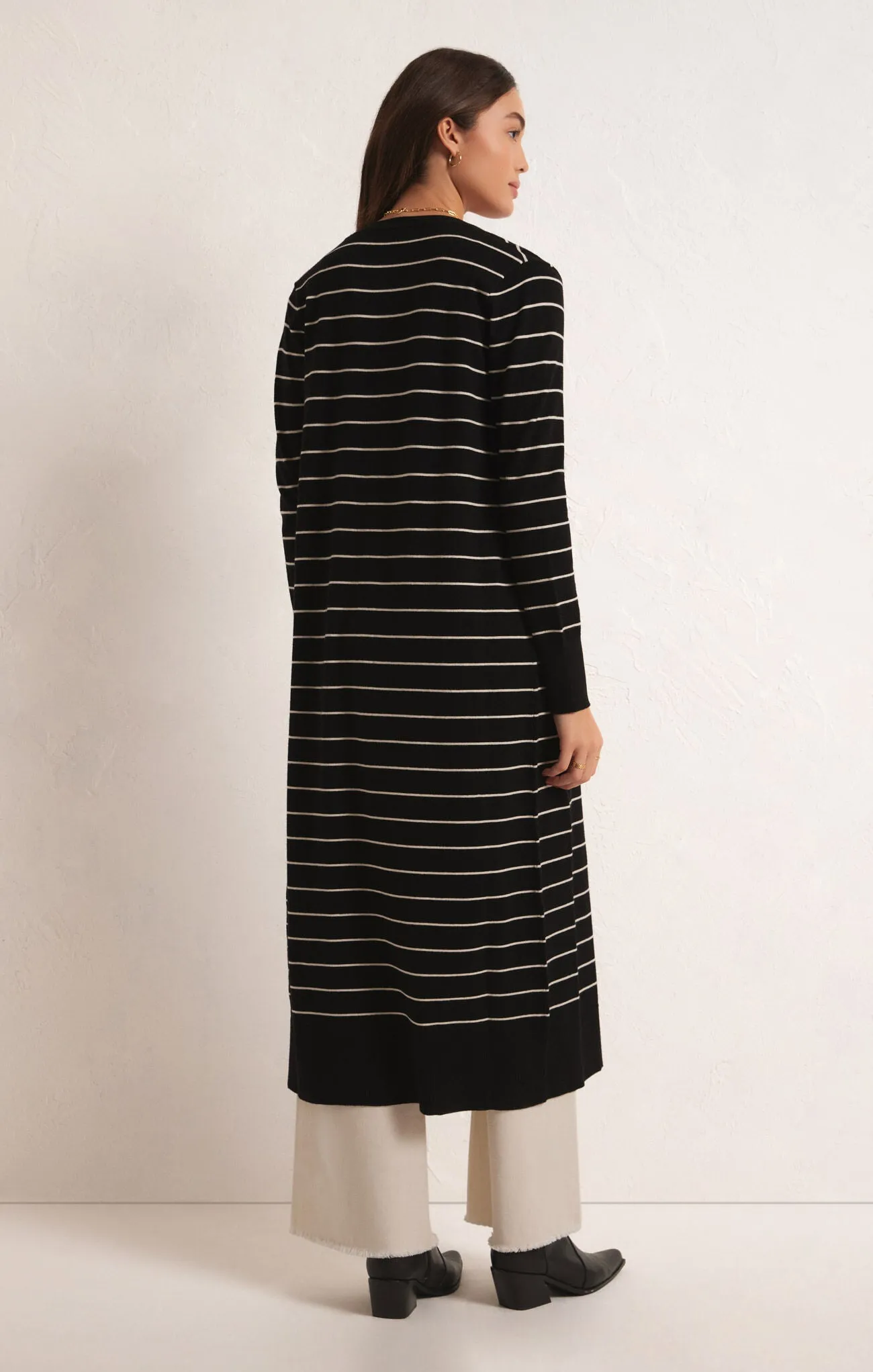 Bellini Stripe Cardigan Black