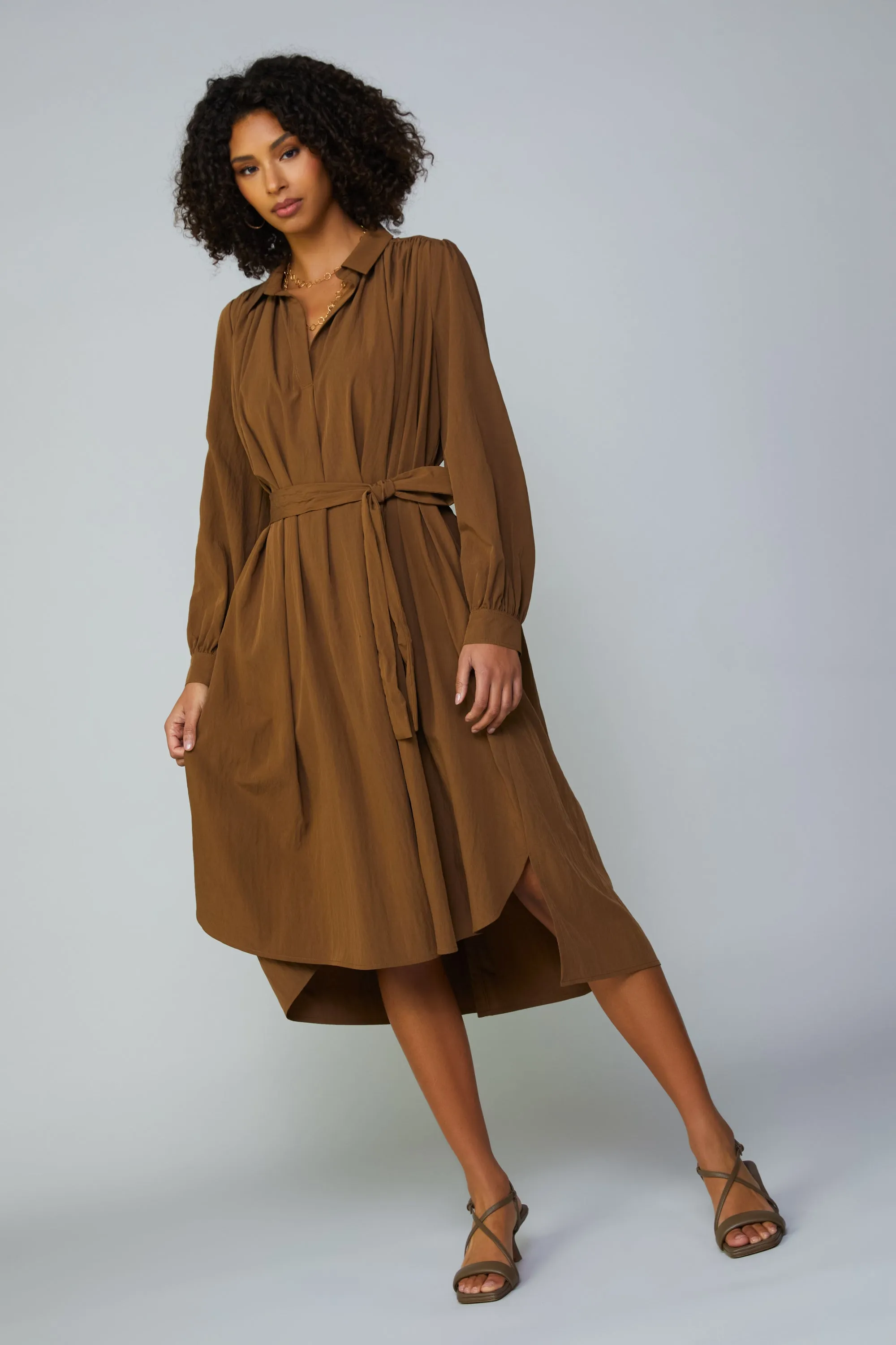 Belted Shirt Dress