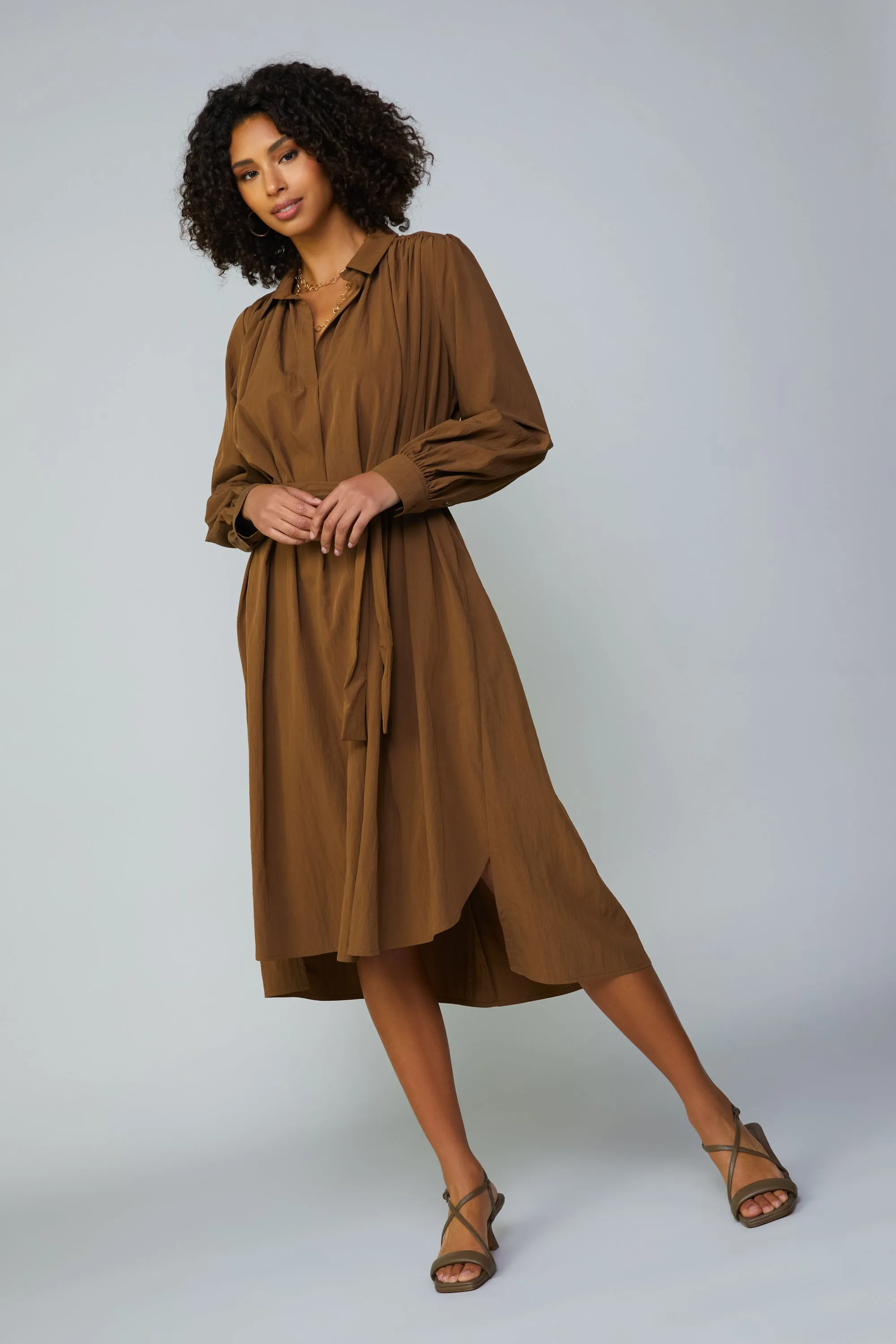 Belted Shirt Dress