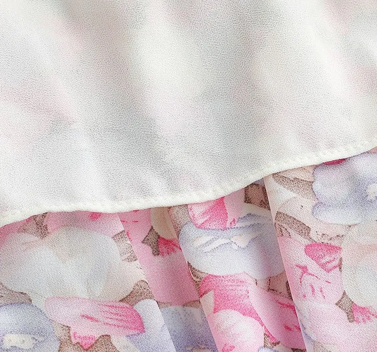 Best Simple Women's Blossom-Pink chiffon maxi dress