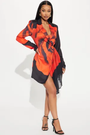 Bloomin' Babe Blazer Mini Dress - Black