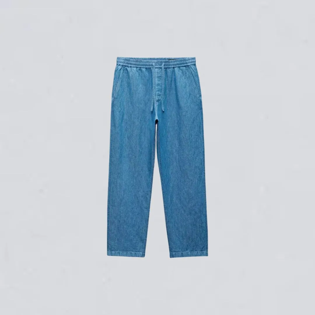 Bradford Denim Drawstring Pant (Light Indigo)