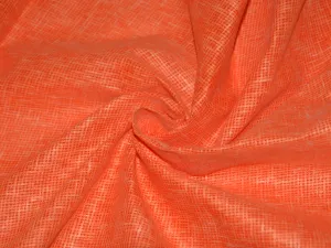 Brick Red Loose Weave Superior Cotton Linen Fabric