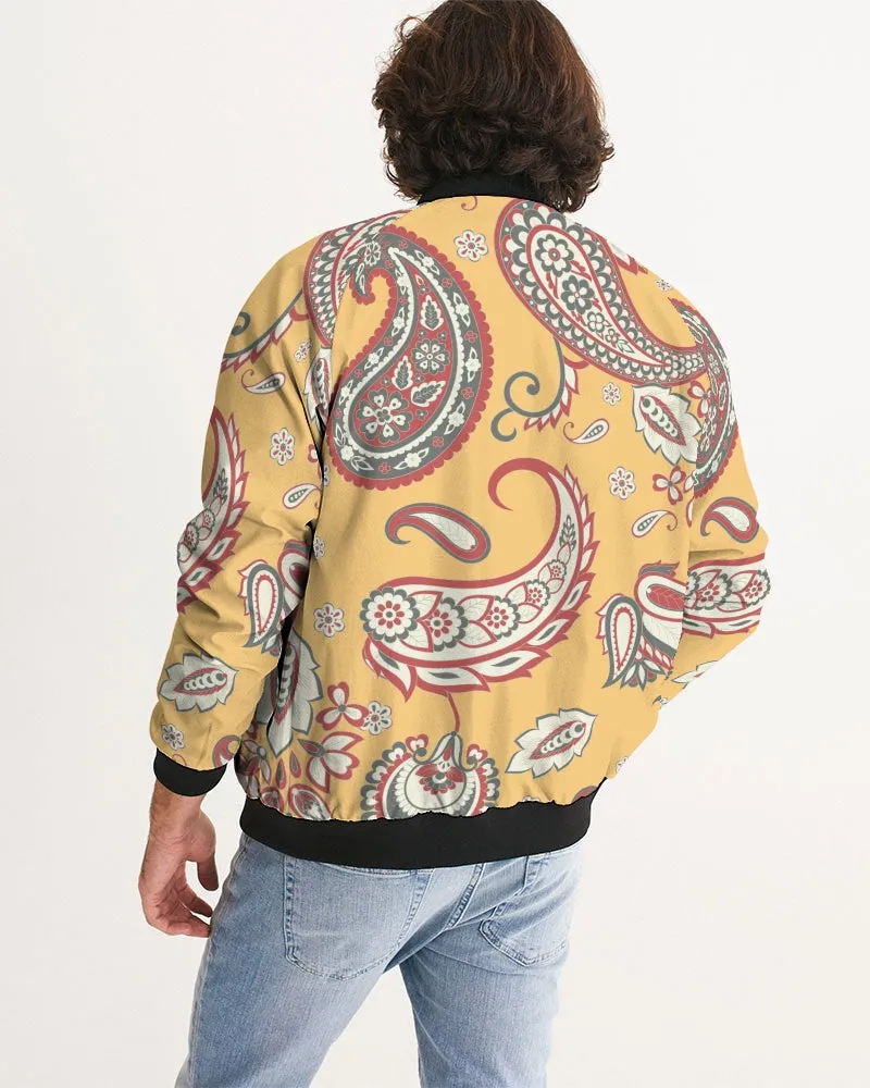 Canary Paisley Bomber Jacket