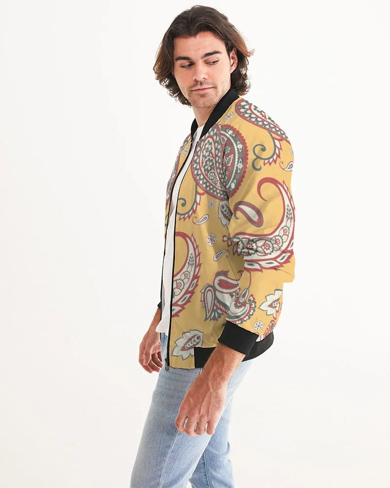 Canary Paisley Bomber Jacket