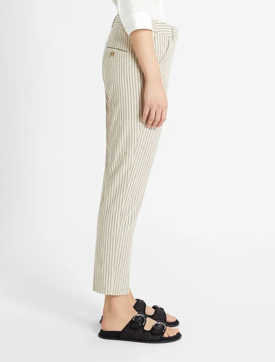 Canasta Seersucker Cropped Pant