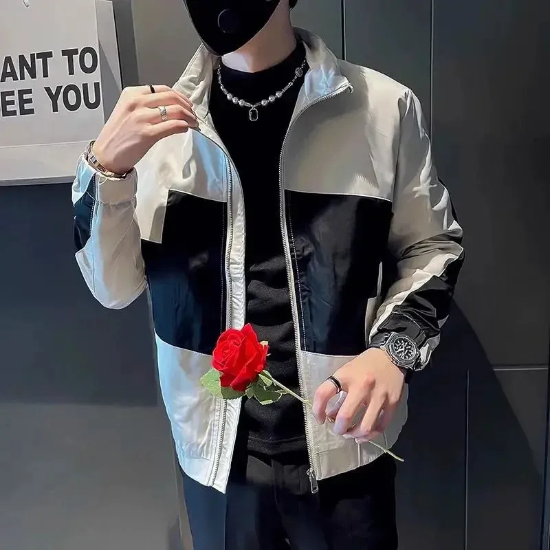 Casual Two Tone Bomber Jacket