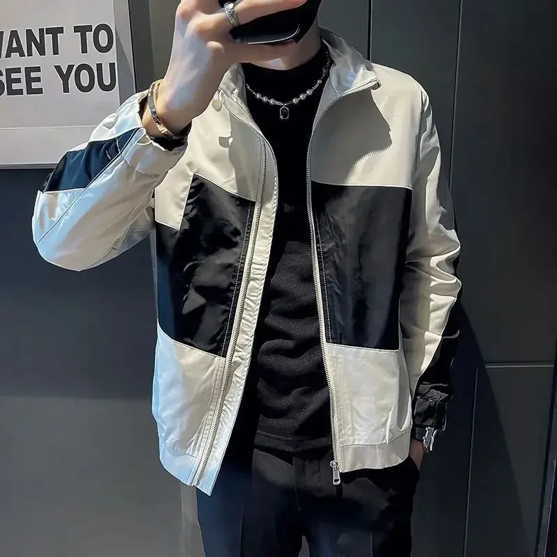 Casual Two Tone Bomber Jacket