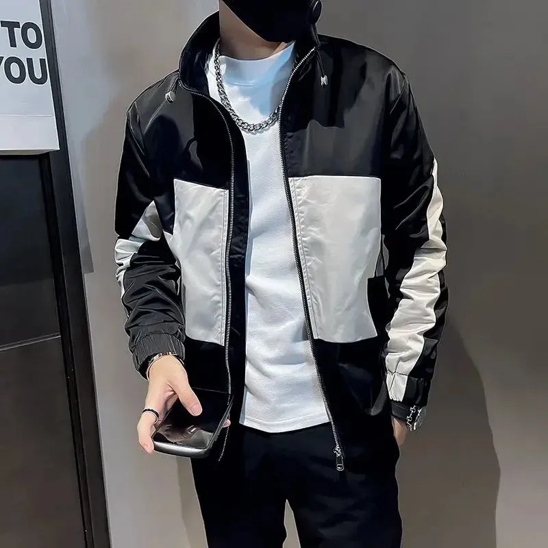 Casual Two Tone Bomber Jacket