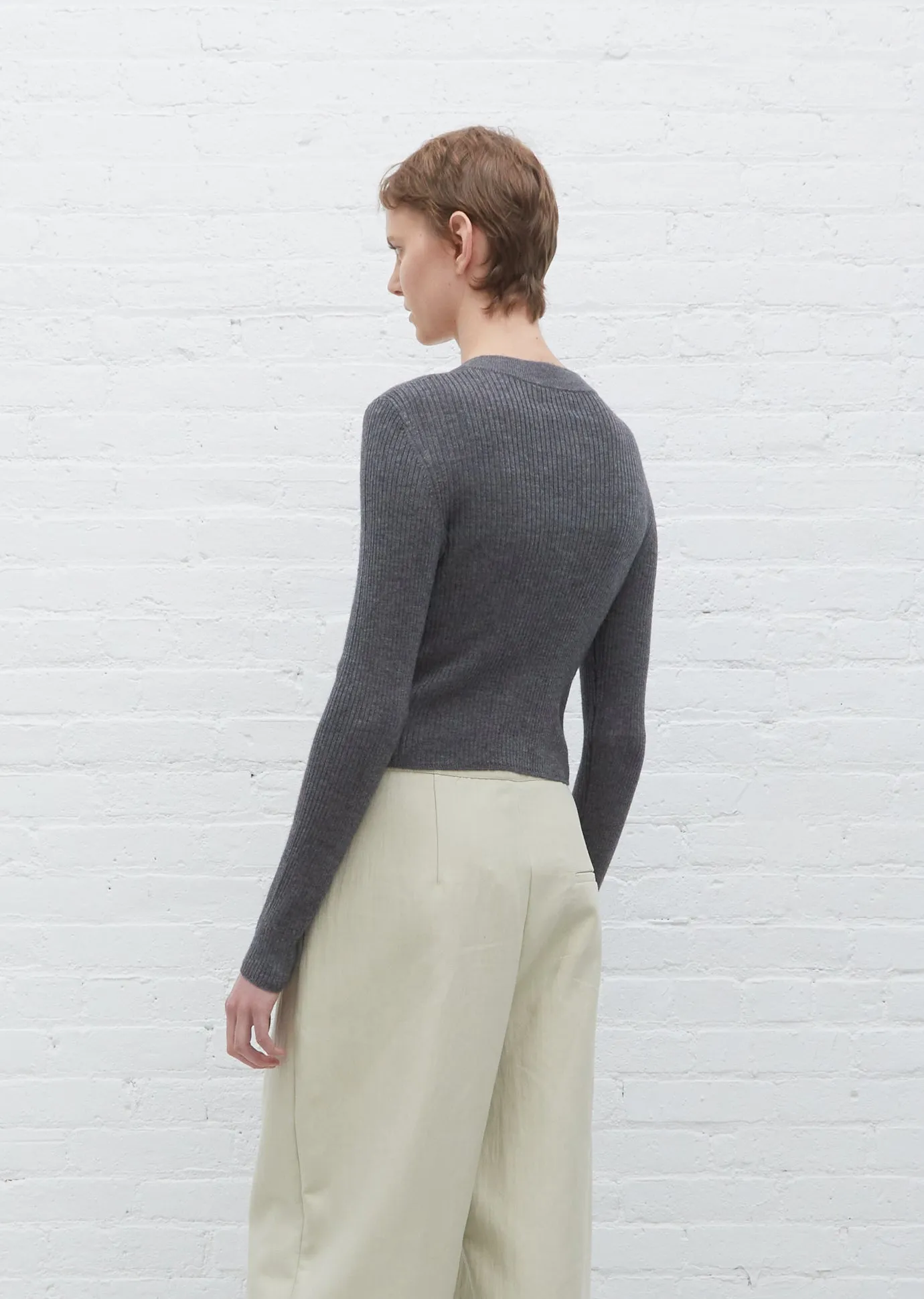 Contoy Cropped Cardigan — Anthracite