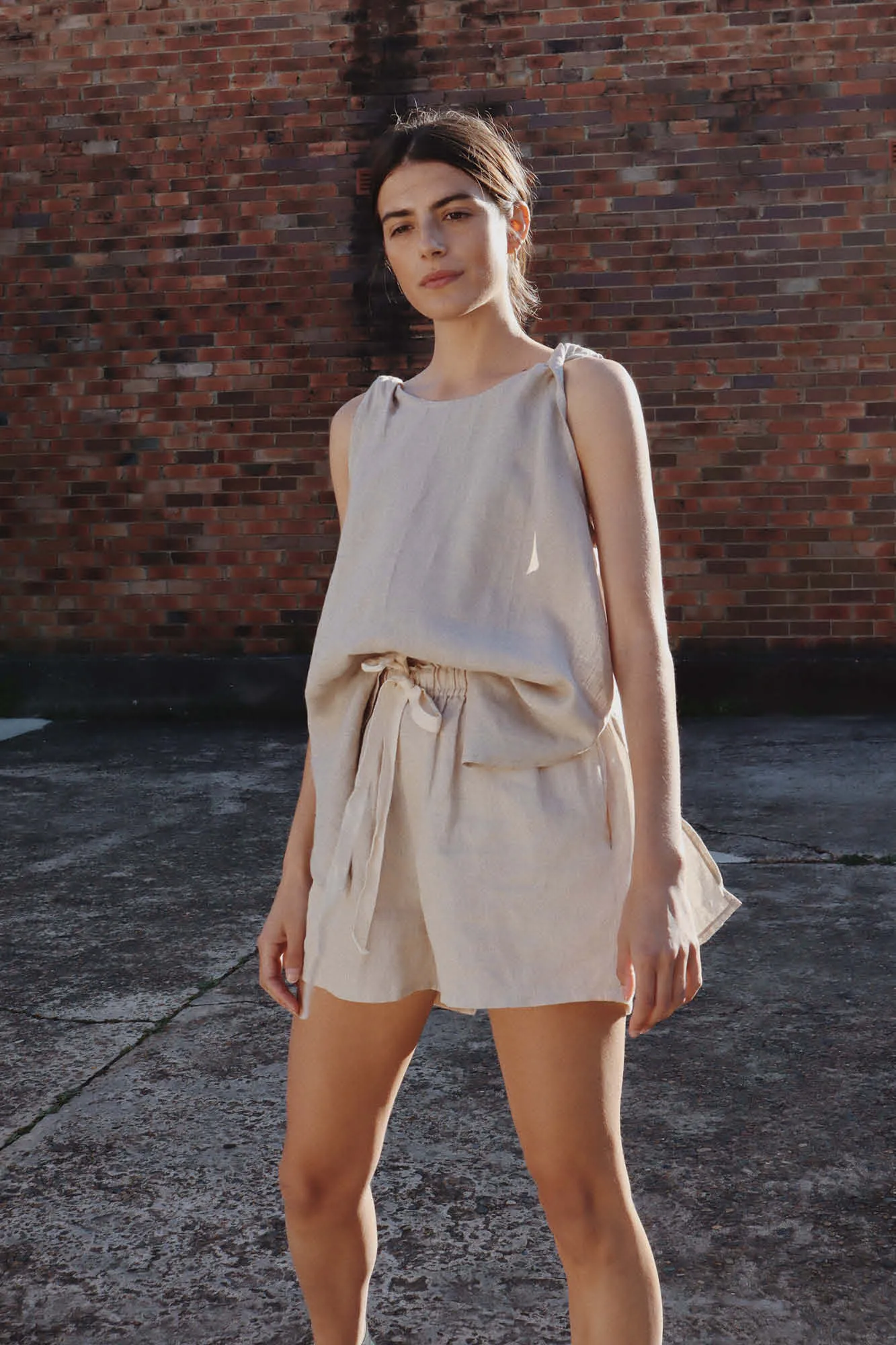 Cooper Linen Short Sand