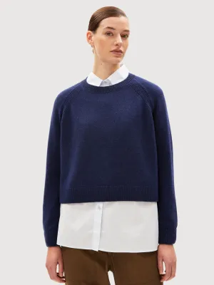 Diliriaa Reglana Knitted Sweater Deep Sea Blue Women | Armedangels