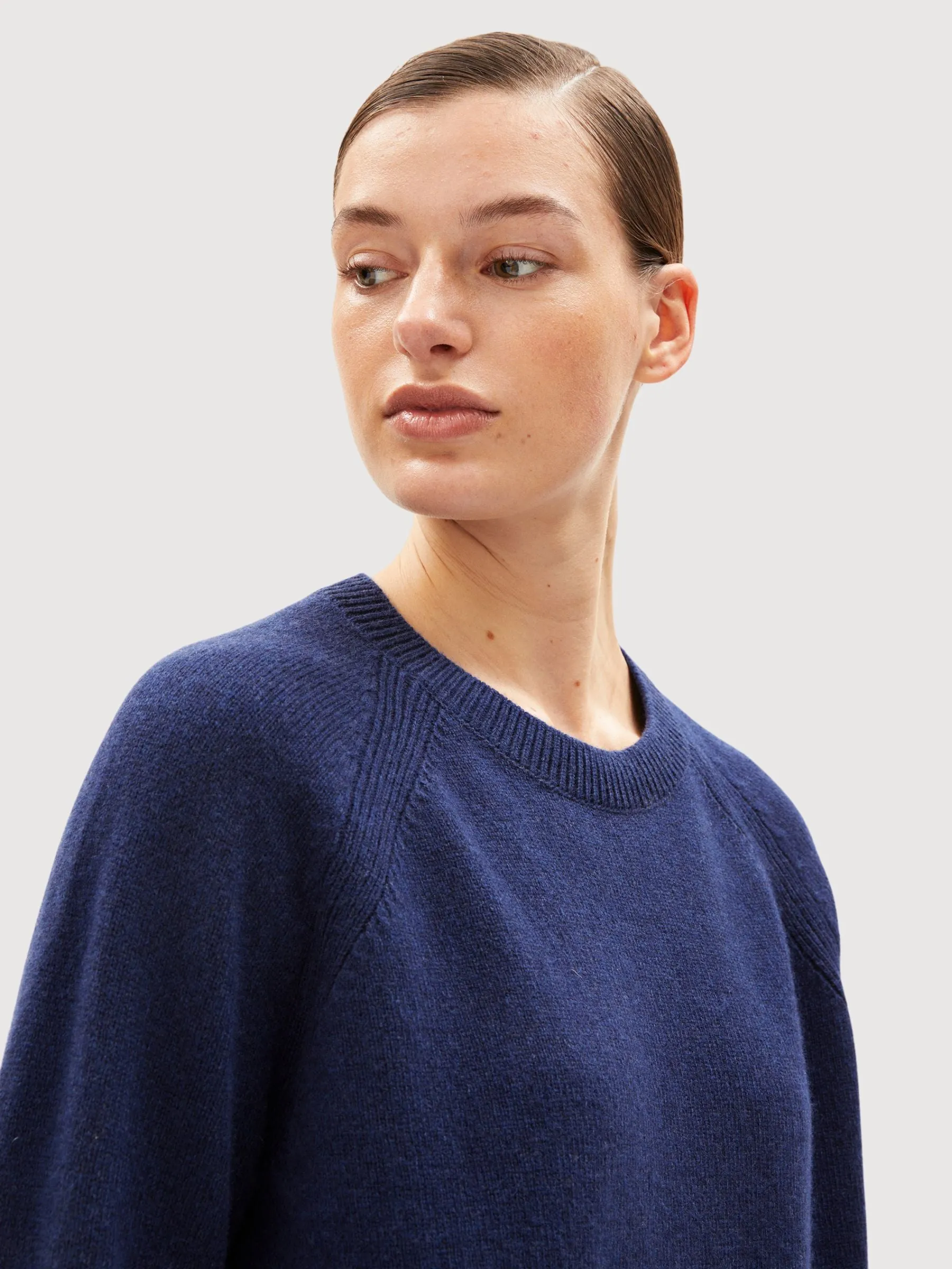 Diliriaa Reglana Knitted Sweater Deep Sea Blue Women | Armedangels