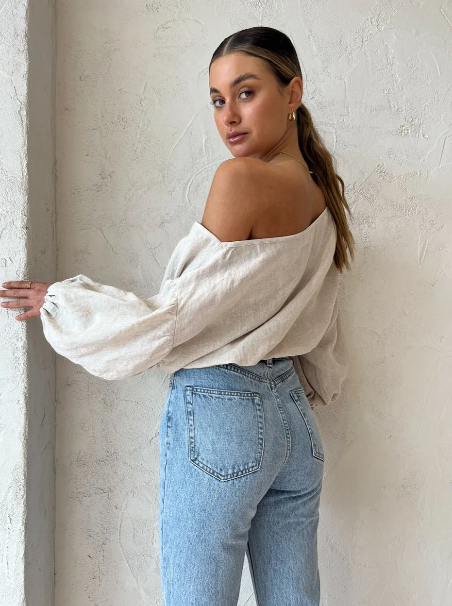 Dominique Healy Louie Crop in Sand