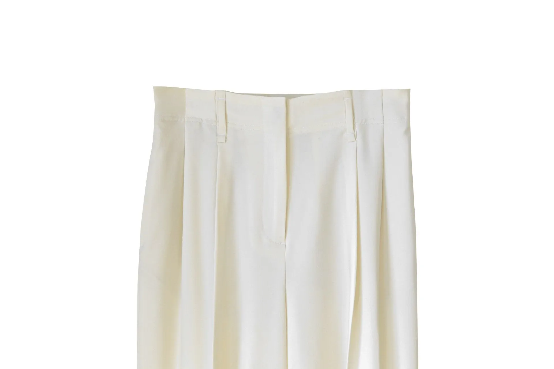 DOUBLE PLEATED STRETCH TROUSERS