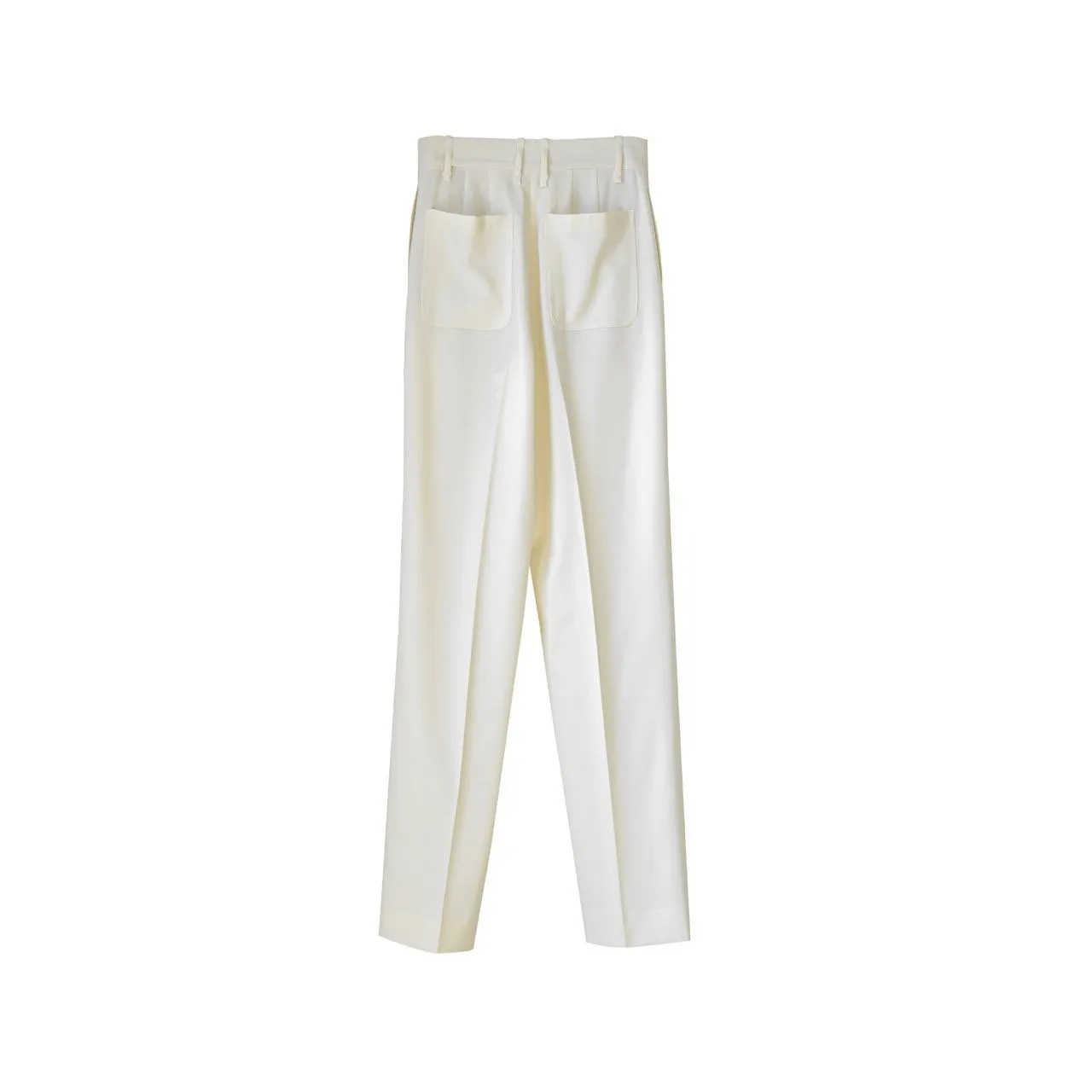 DOUBLE PLEATED STRETCH TROUSERS