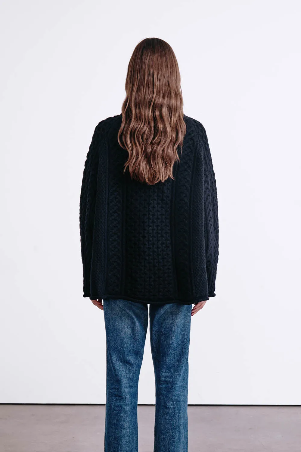 Elin Fisherman Sweater Black