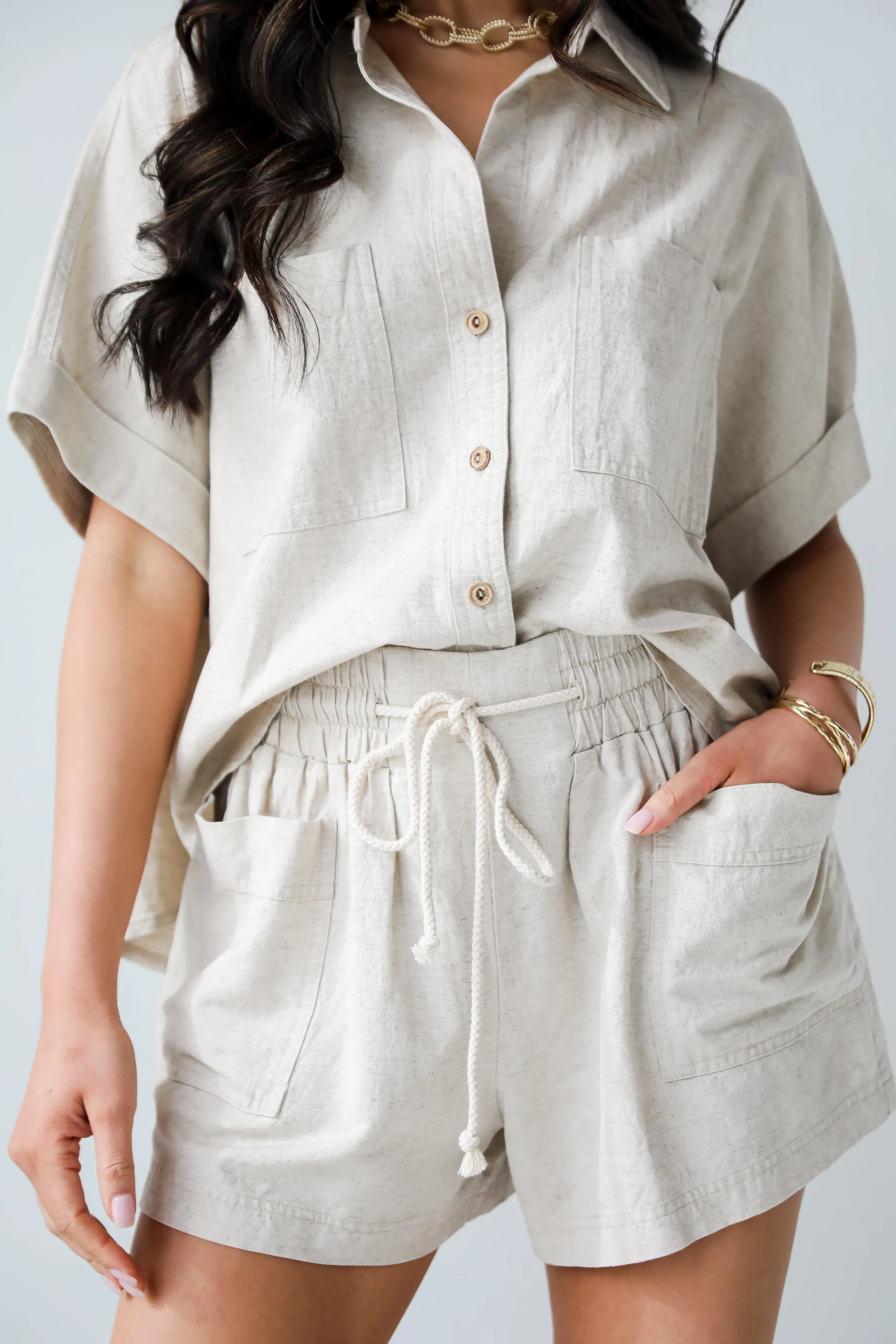 FINAL SALE - Sunny Day Bliss Linen Shorts