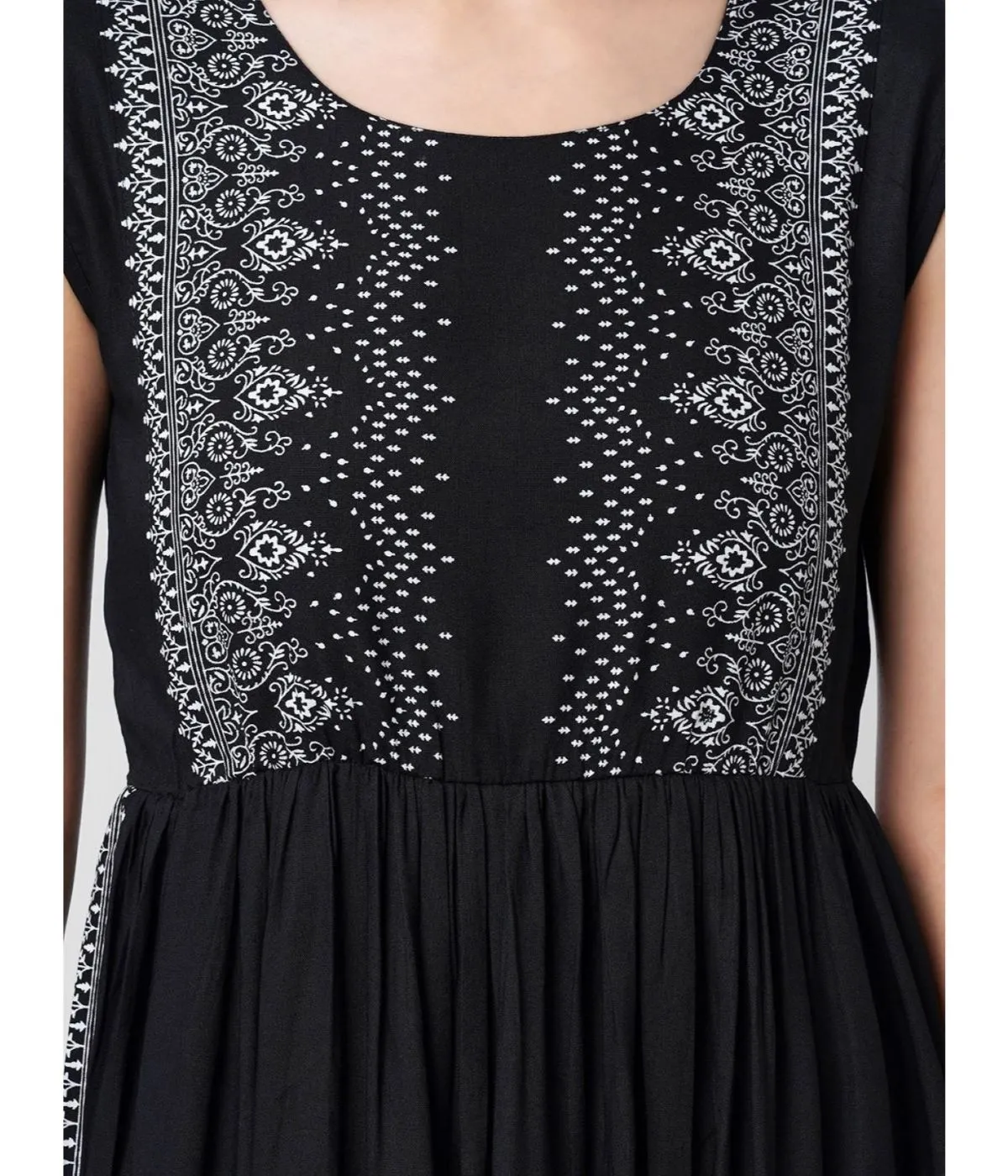 Floral A-Line Kurta with High Side Slit