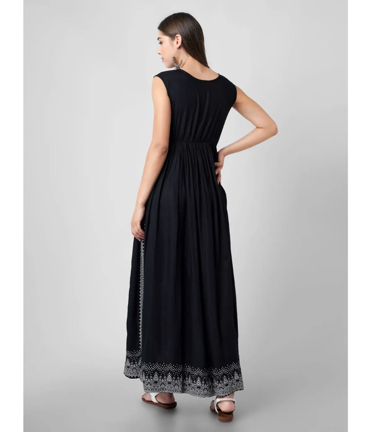 Floral A-Line Kurta with High Side Slit