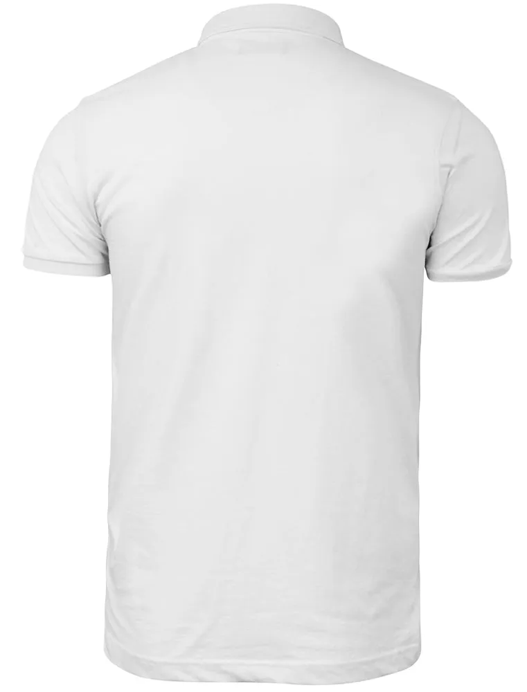Frazer Cotton Jersey Polo Shirt with Chest Pockets in White