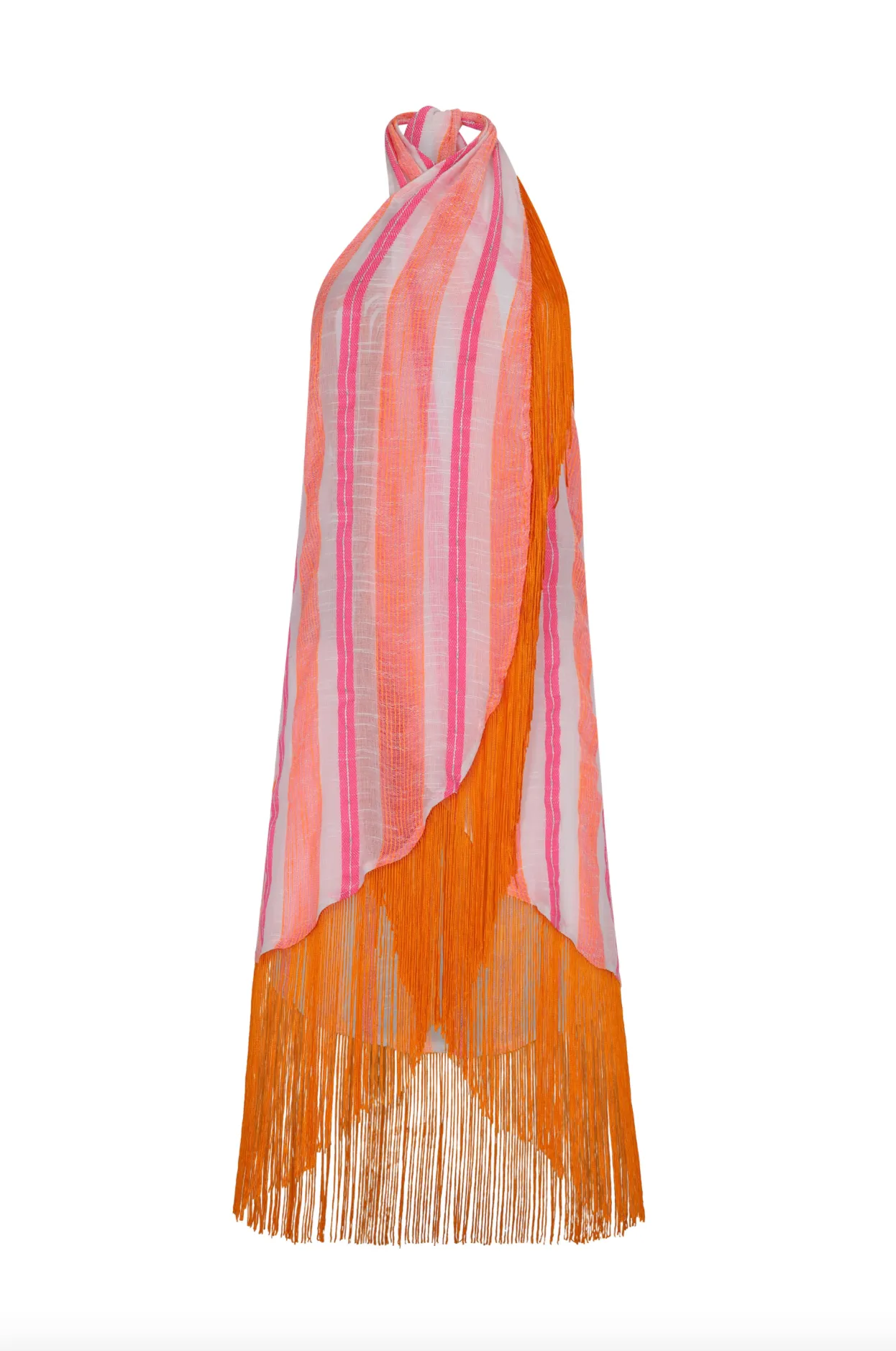 Fringed Crossover Dress