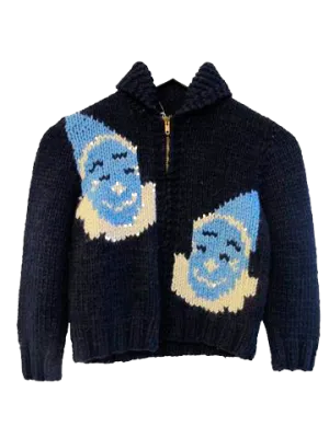 Hand-knit Circus-Themed Sweater - SOLD