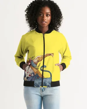 Holiday Yellow Women's Bomber Jacket