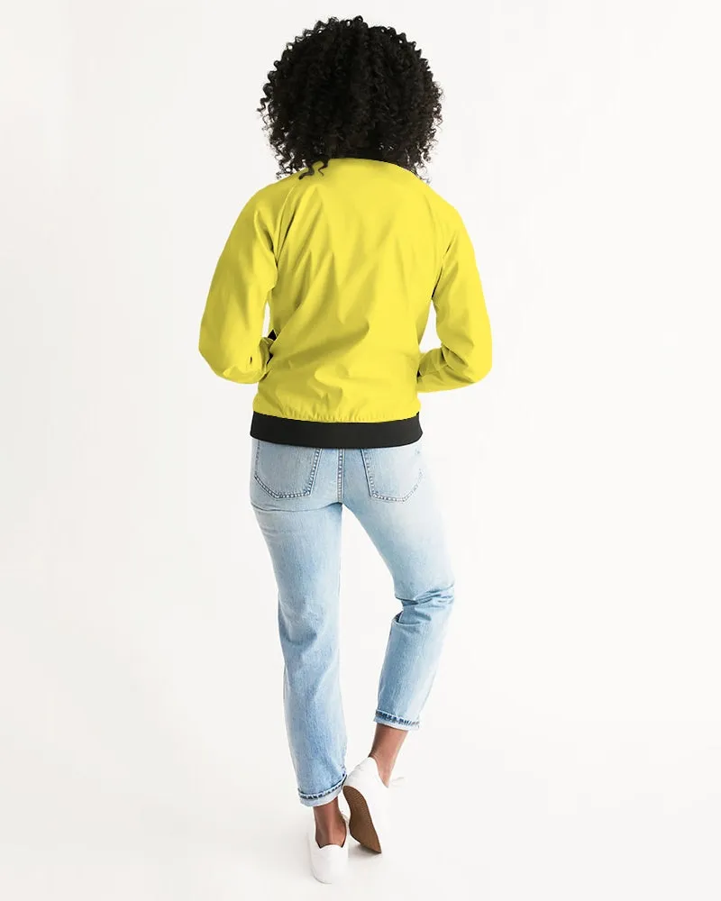 Holiday Yellow Women's Bomber Jacket