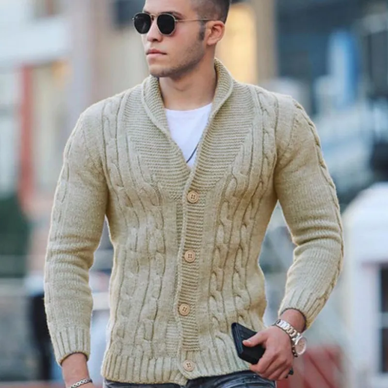Jack Washington Solid Color Knit Cardigan