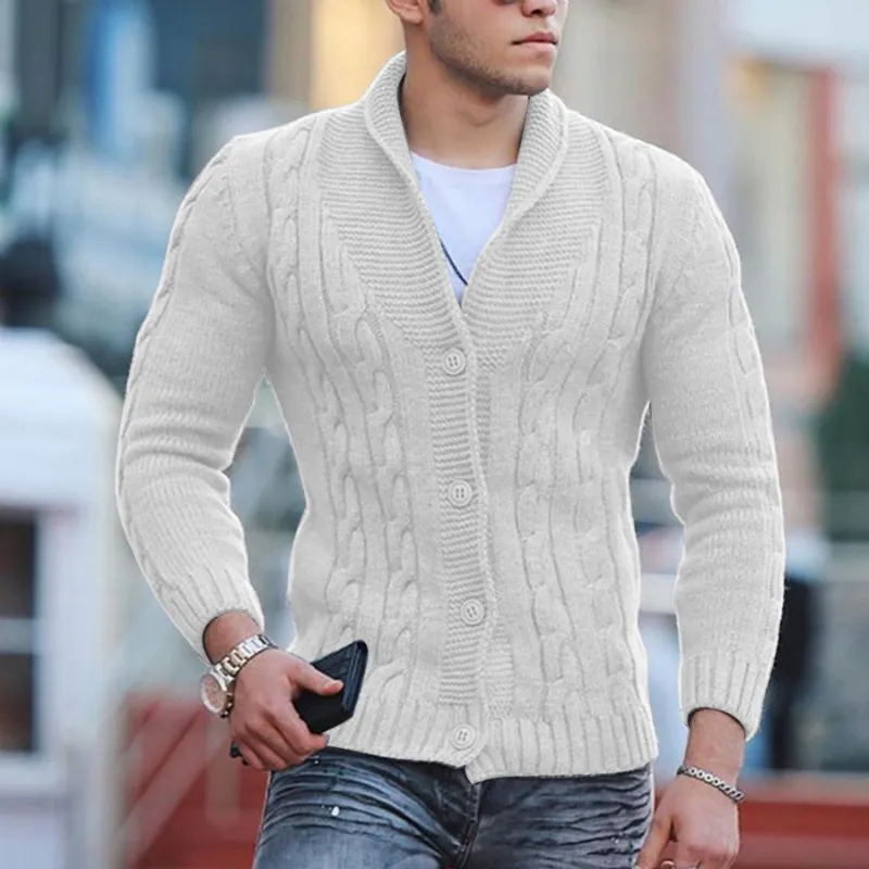 Jack Washington Solid Color Knit Cardigan