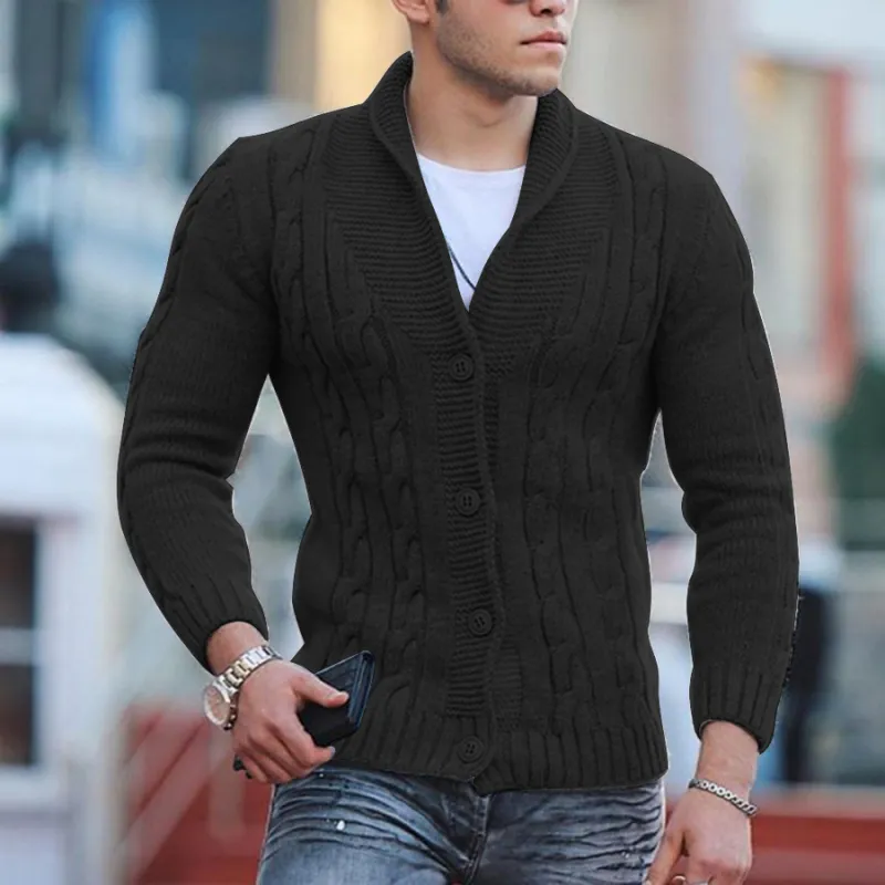 Jack Washington Solid Color Knit Cardigan