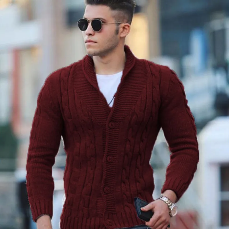 Jack Washington Solid Color Knit Cardigan