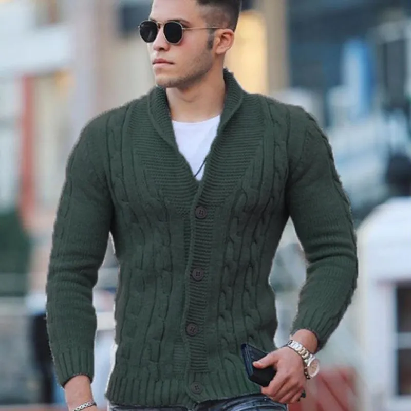 Jack Washington Solid Color Knit Cardigan