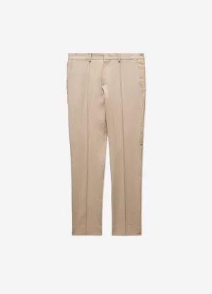 Linen Cotton Crepe Suit Pants Walnut