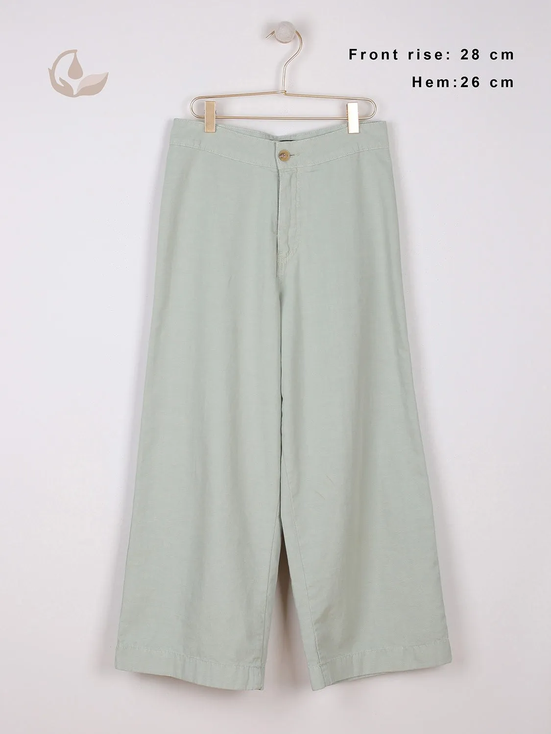 Linen Cotton Crop Trousers