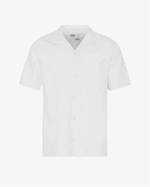Linen Short Sleeved Shirt - Optical White
