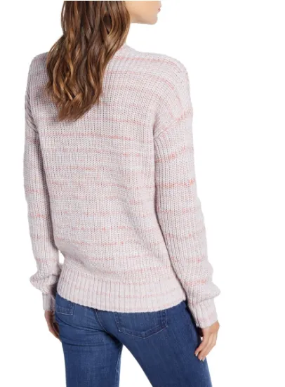 Lucky Brand Marled-Knit Crewneck Sweater Size XS
