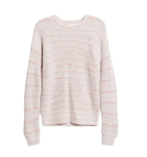 Lucky Brand Marled-Knit Crewneck Sweater Size XS
