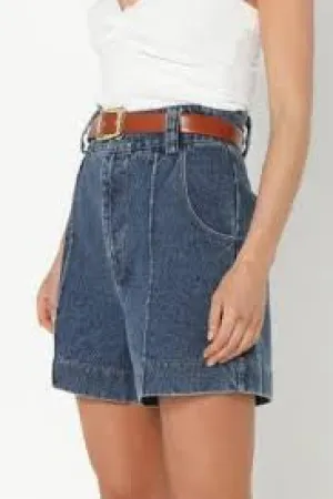 MADISON THE LABEL-VALERIE SHORTS-DARK DENIM