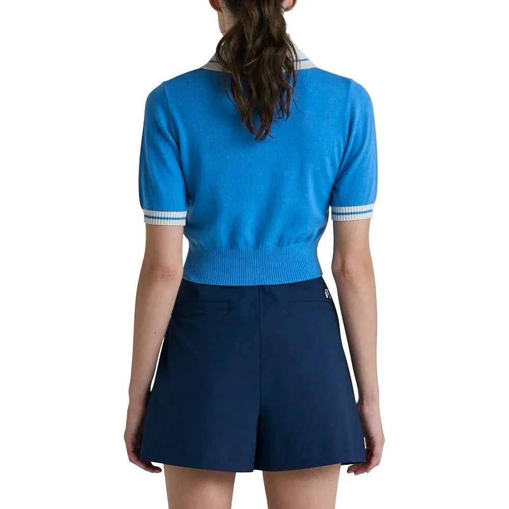 Malbon Mikayla Knit Cropped Golf Shirt 2023 Women