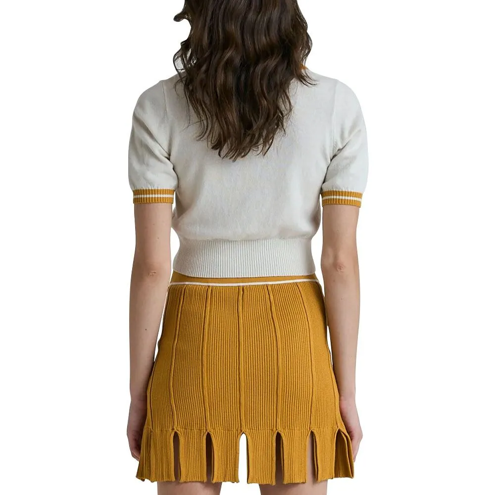 Malbon Mikayla Knit Cropped Golf Shirt 2023 Women