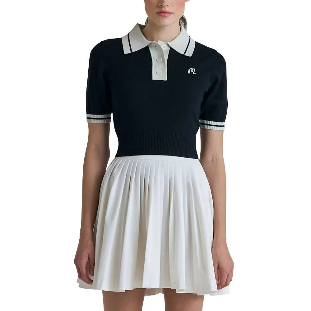 Malbon Mikayla Knit Cropped Golf Shirt 2023 Women