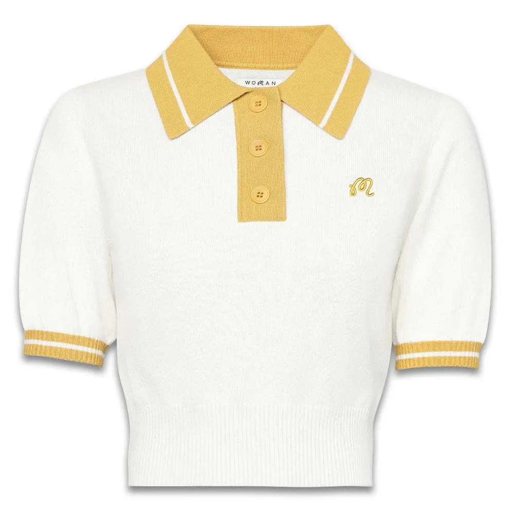 Malbon Mikayla Knit Cropped Golf Shirt 2023 Women