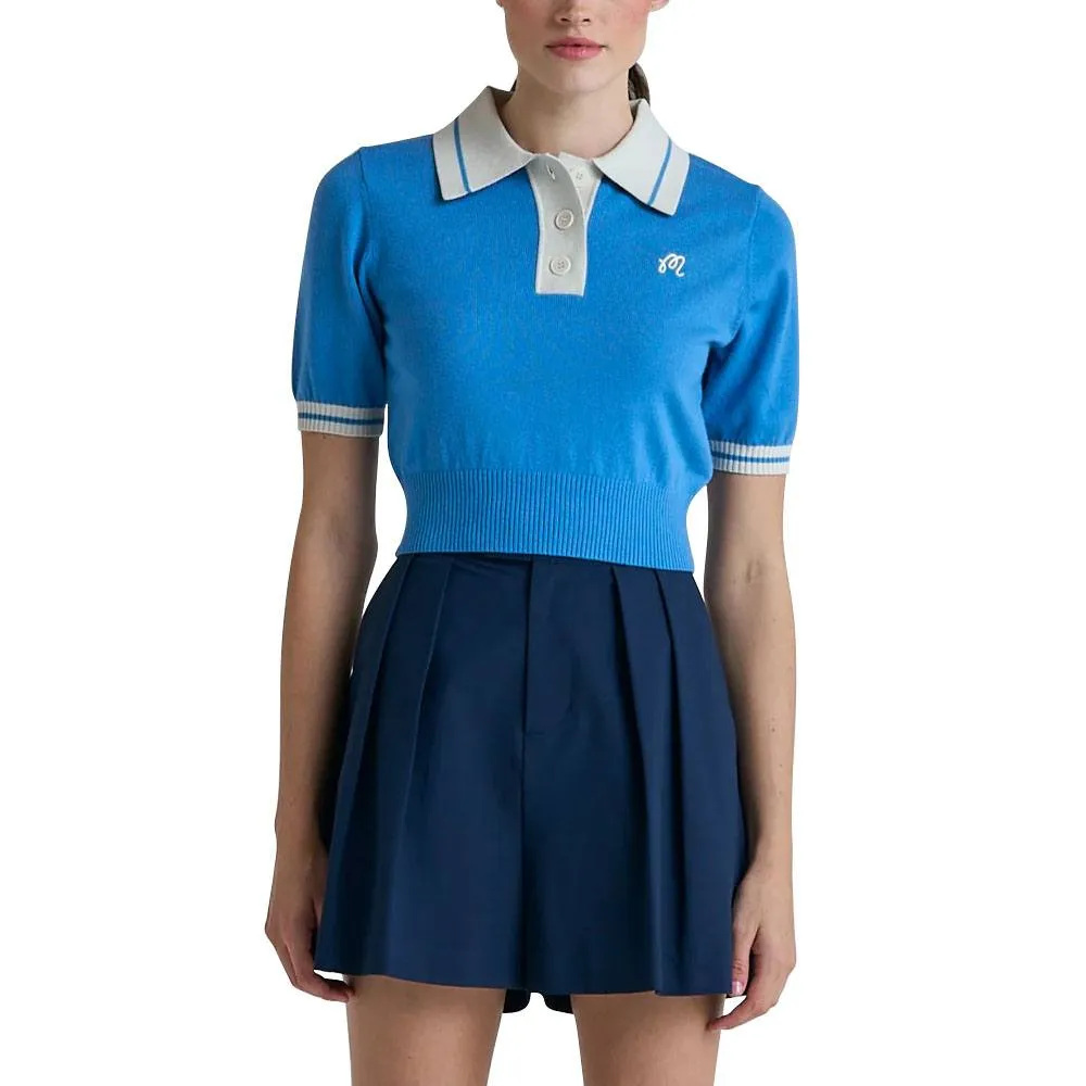Malbon Mikayla Knit Cropped Golf Shirt 2023 Women