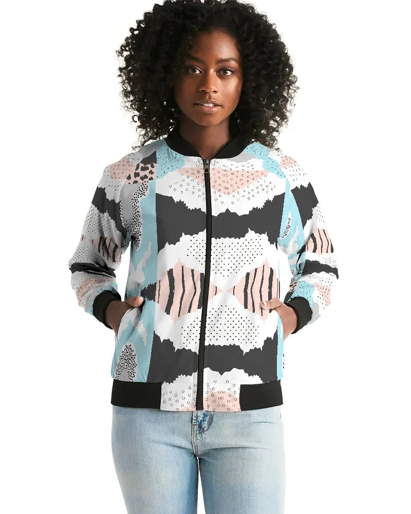 Minimalism Patchwork Women's Bomber Jacket