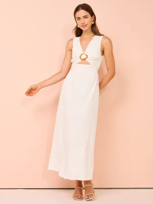 Mon Renn Relic Midi Dress in White