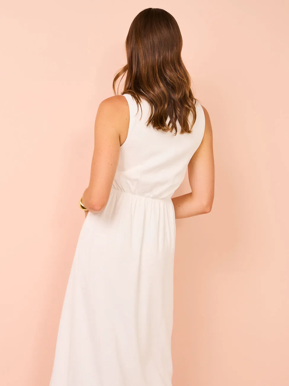 Mon Renn Relic Midi Dress in White